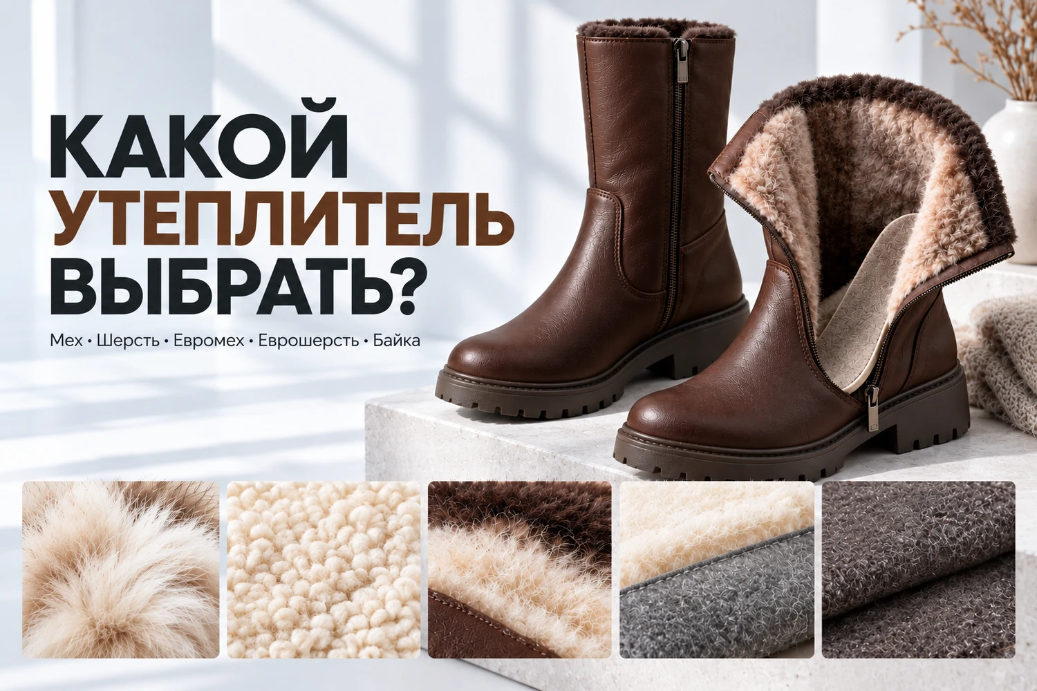 Натуральный мех, шерсть, евромех, еврошерсть или байка: чем отличаются утеплители