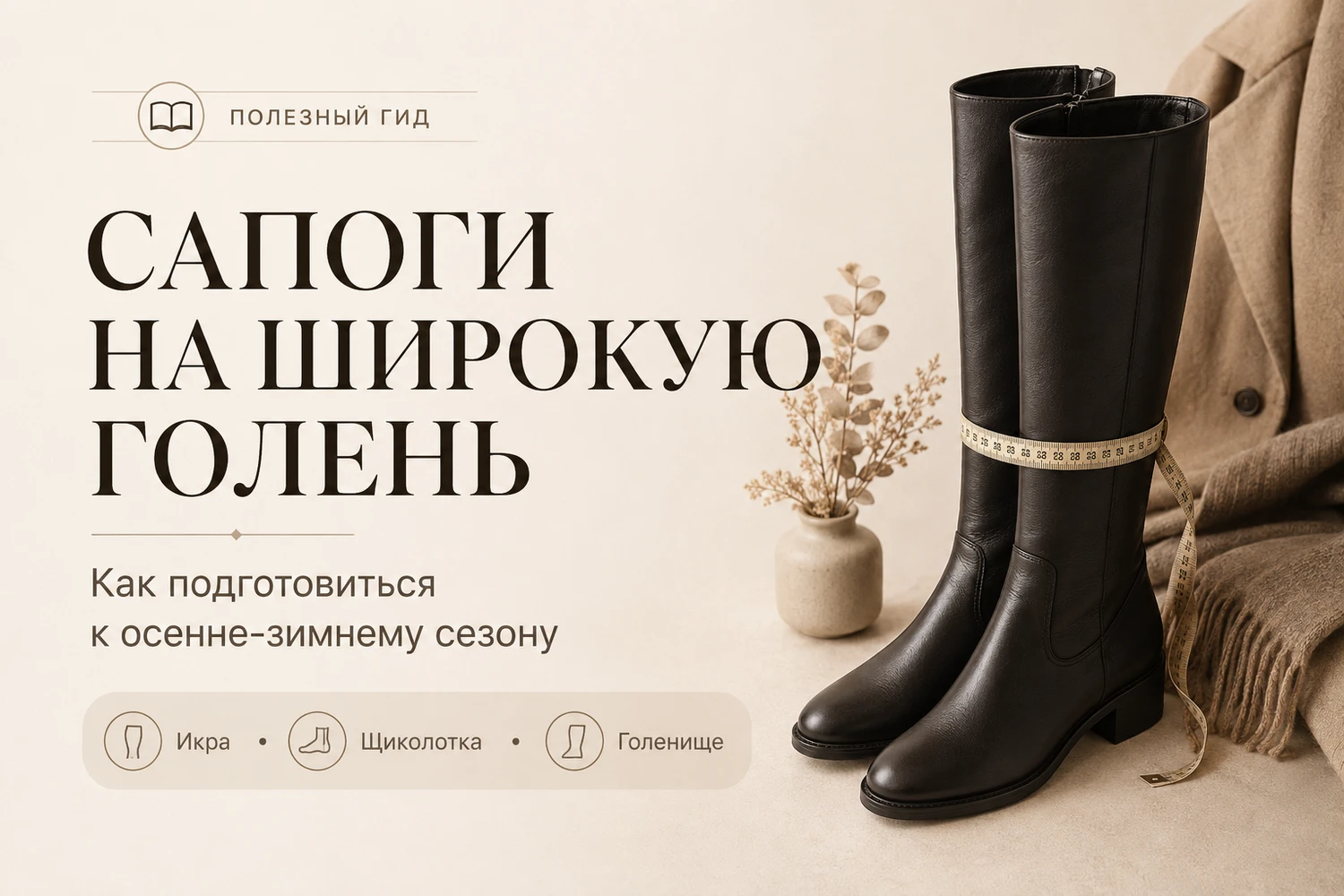 Сапоги на широкую голень: как подготовиться к осенне-зимнему сезону