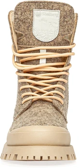 Женские бежевые ботинки Shoiberg (Натуральная шерсть)