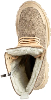 Женские бежевые ботинки Shoiberg (Натуральная шерсть)