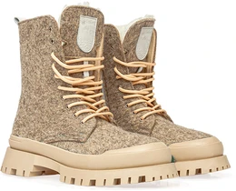 Женские бежевые ботинки Shoiberg (Натуральная шерсть)