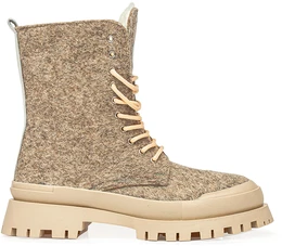 Женские бежевые ботинки Shoiberg (Натуральная шерсть)