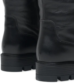 Женские черные полусапоги ALEXIA LEVINI (Натуральный мех)