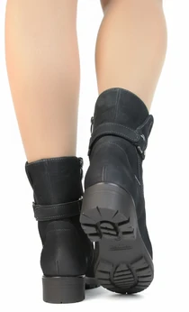 Женские синие ботинки Francesco Donni (Натуральный мех)