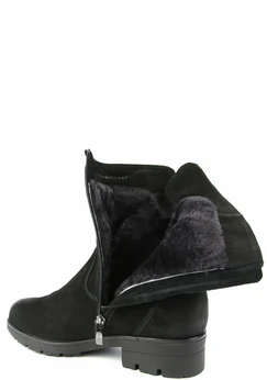 Женские черные ботинки Francesco Donni (Натуральный мех)