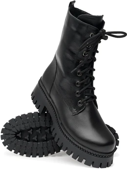 Женские черные ботинки ALEXIA LEVINI (Натуральная шерсть)