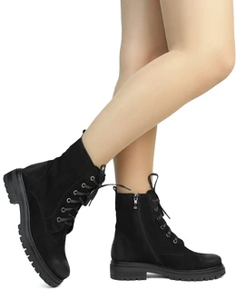 Женские черные ботинки Francesco Donni (Натуральная шерсть)