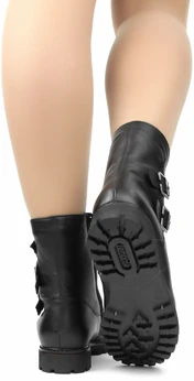 Женские черные ботинки Remonte (Натуральная шерсть)