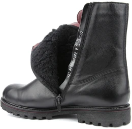 Женские черные ботинки Remonte (Натуральная шерсть)