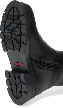 Женские черные ботфорты ALEXIA LEVINI (Натуральная шерсть)