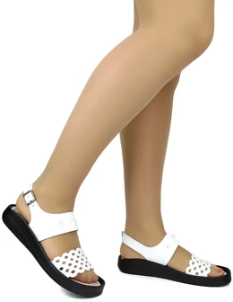 Женские белые босоножки Dakkem