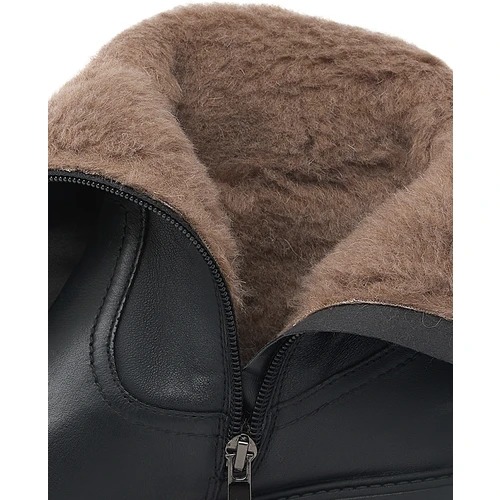 Женские черные сапоги Alvena (Натуральная шерсть)