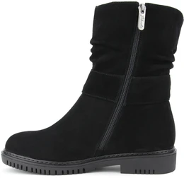 Женские черные ботинки Bludo (Натуральный мех)