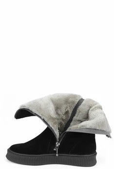 Женские черные полусапоги Balex (Натуральный мех)