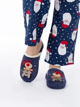 Женские синие тапочки Baden