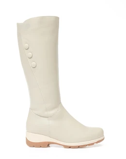 Женские бежевые сапоги Janita (Натуральный мех)