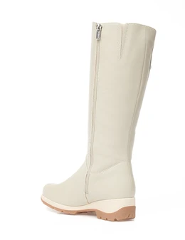 Женские бежевые сапоги Janita (Натуральный мех)