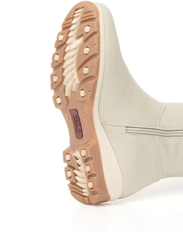 Женские бежевые сапоги Janita (Натуральный мех)