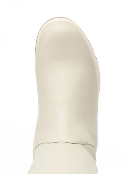 Женские бежевые сапоги Janita (Натуральный мех)