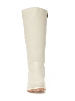 Женские бежевые сапоги Janita (Натуральный мех)