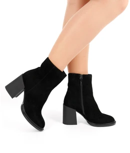 Женские черные ботильоны Calipso (Натуральный мех)