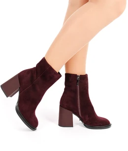 Женские бордовые ботильоны Calipso (Байка)