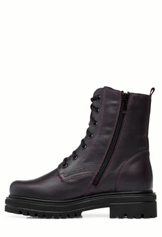 Женские фиолетовые ботинки Francesco Donni (Натуральная шерсть)