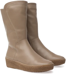 Женские бежевые сапоги Romer (Натуральный мех)