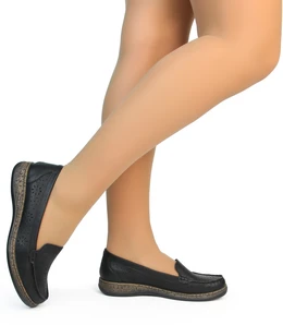 Женские черные мокасины Francesco Donni