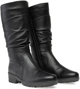 Женские черные сапоги Romer (Натуральный мех)