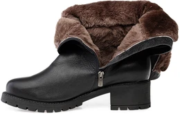 Женские черные сапоги Romer (Натуральный мех)