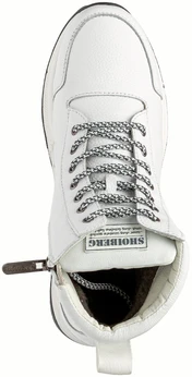 Женские белые ботинки Shoiberg (Натуральная шерсть)