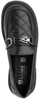 Женские черные лоферы Baden