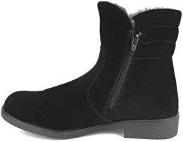 Женские черные ботинки Rieker (Натуральный мех)