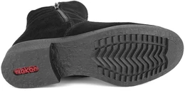 Женские черные ботинки Rieker (Натуральный мех)