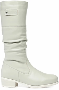 Женские бежевые сапоги Janita (Натуральный мех)