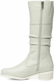 Женские бежевые сапоги Janita (Натуральный мех)