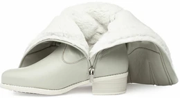 Женские бежевые сапоги Janita (Натуральный мех)