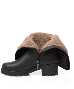 Женские черные сапоги Baden (Натуральная шерсть)