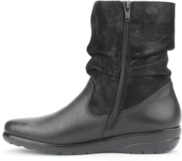 Женские черные полусапоги Rieker (Искусственная шерсть)