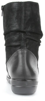 Женские черные полусапоги Rieker (Искусственная шерсть)