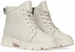 Женские белые ботинки Baden (Натуральная шерсть)