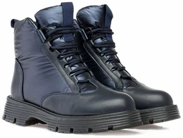 Женские синие ботинки Baden (Искусственный мех)