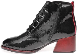 Женские черные ботильоны Rieker (Искусственная шерсть)