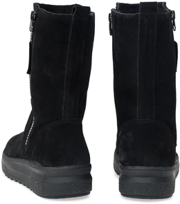 Женские черные полусапоги Romer (Натуральный мех)