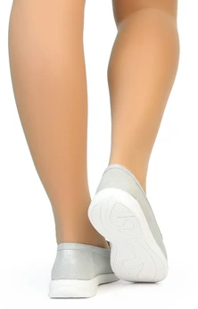 Женские серебряные мокасины Francesco Donni