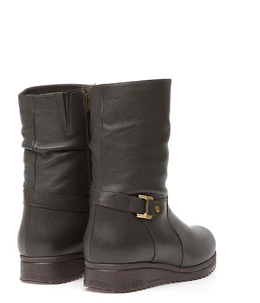 Женские коричневые полусапоги Janita (Натуральный мех)