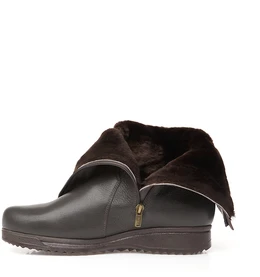 Женские коричневые полусапоги Janita (Натуральный мех)