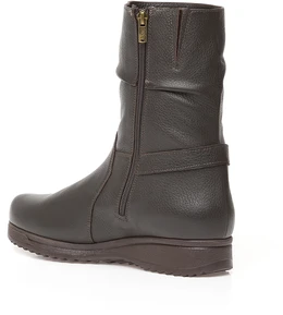 Женские коричневые полусапоги Janita (Натуральный мех)