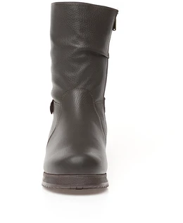 Женские коричневые полусапоги Janita (Натуральный мех)